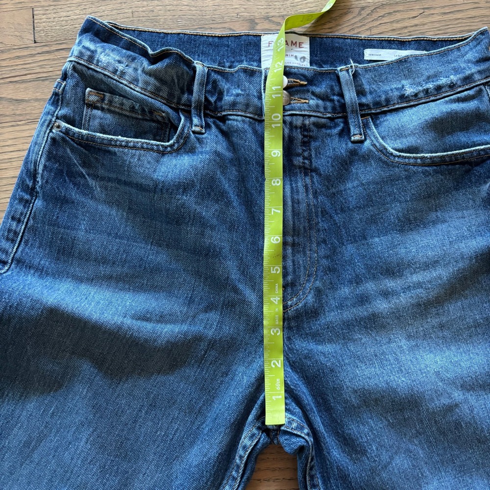 FRAME Le Sylvie Slender Straight Heritage Jeans Womens 30 Blue High Rise Denim - Picture 3 of 8